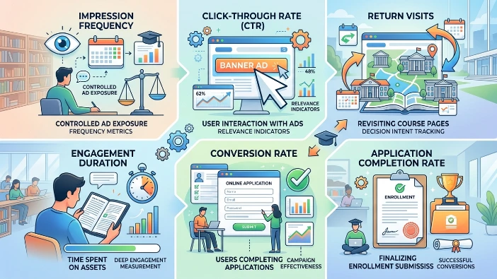 How is performance measured in retargeting banner campaigns