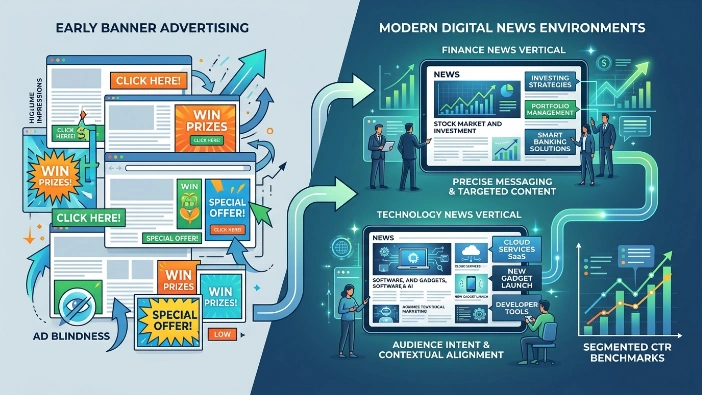 The Evolution of Banner Advertising in Digital News Environments