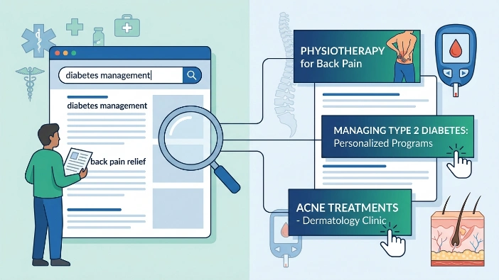 What are condition-based banner ads in healthcare marketing