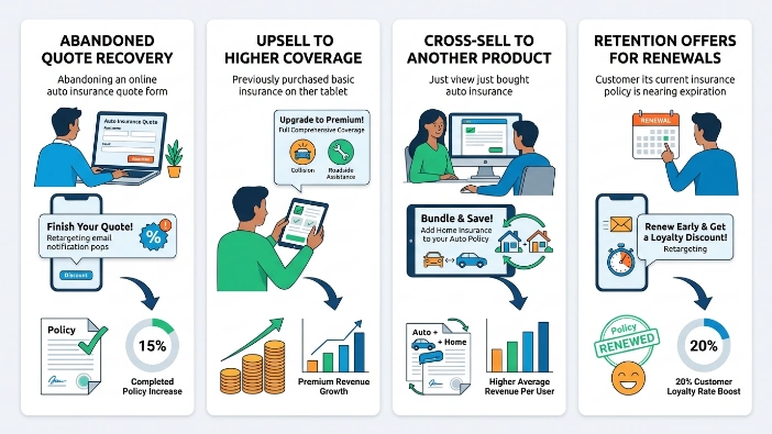 What are practical use cases and outcomes for retargeting