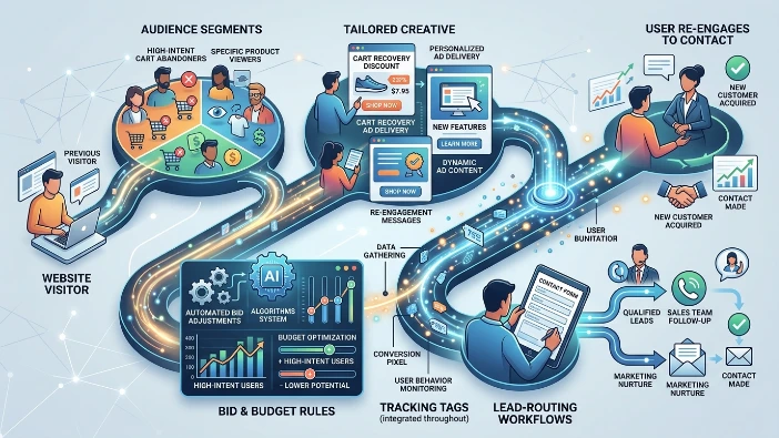 What are the key components of a converting remarketing campaign