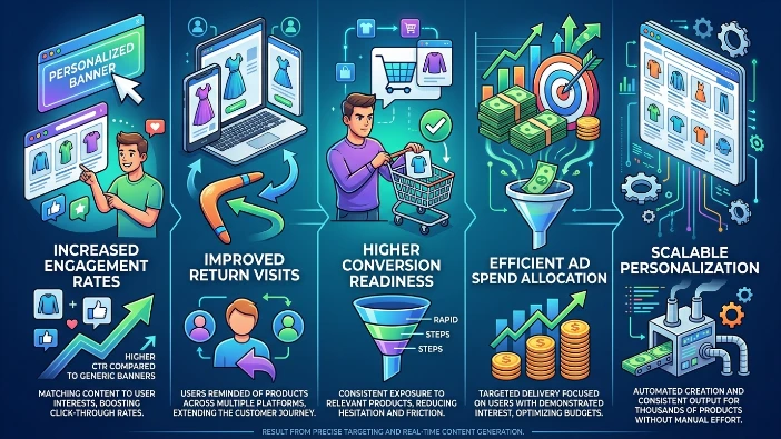 What benefits do dynamic display ads provide for e-commerce businesses