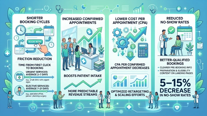 What benefits do healthcare brands gain from conversion-focused display campaigns
