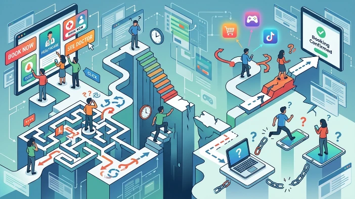 What challenges affect appointment booking conversion through banner ads