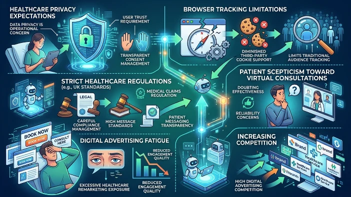 What challenges affect telemedicine remarketing campaigns