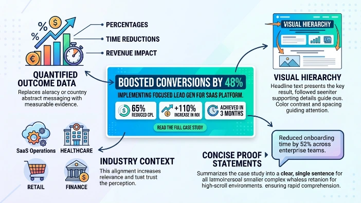 What components make a high-performing case study banner campaign