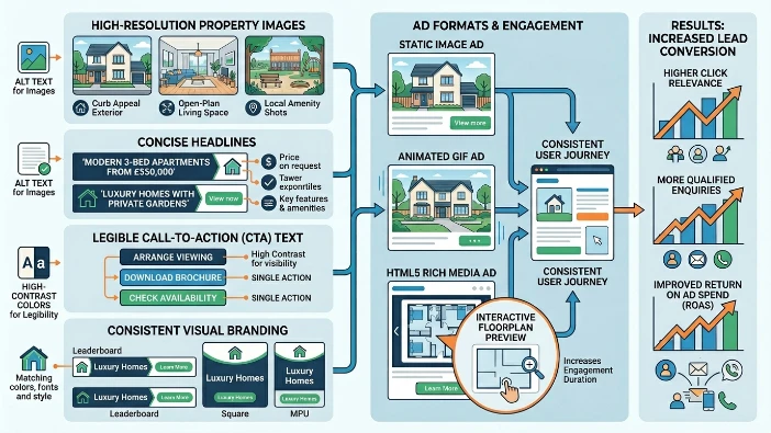 What creative elements increase lead conversion from banner ads