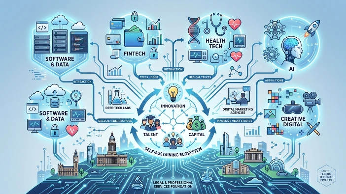 What defines the Leeds digital ecosystem