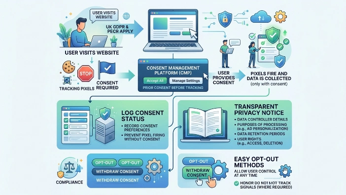 What legal and privacy rules apply in the UK for retargeting