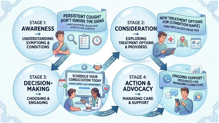 What role do banner campaigns play in patient awareness stages