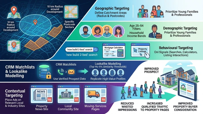 What targeting methods improve consideration for property buyers