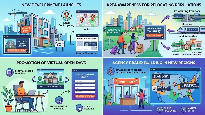 What use cases suit banner advertising for real estate