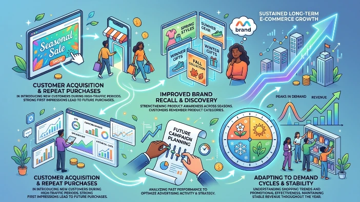 Why are seasonal banner ads important for long-term e-commerce growth?