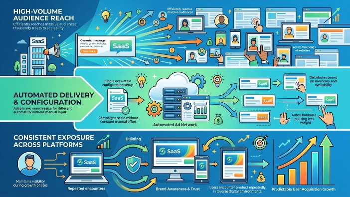 Why do SaaS companies rely on banner ads for scalability