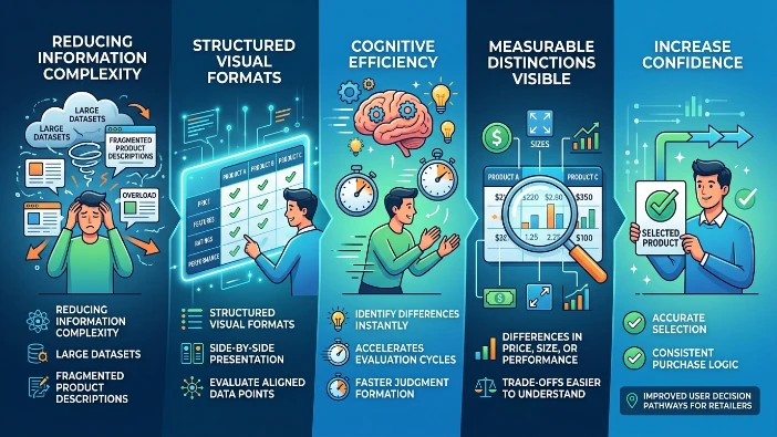 Why do comparison banners improve customer decision-making