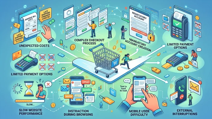 Why do customers abandon shopping carts