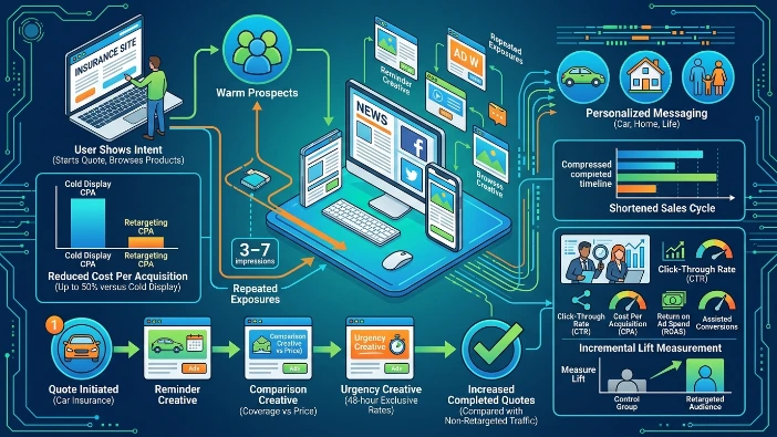 Why do insurers use retargeting ads to increase signups
