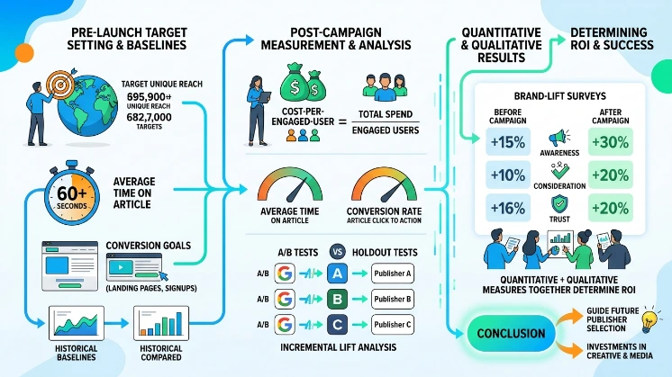 How do agencies and brands measure ROI and decide success