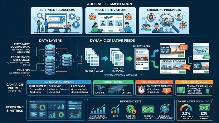 How do airlines structure fare ad campaigns