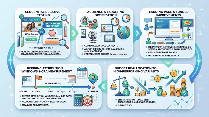 How do banks optimise banner campaigns over time