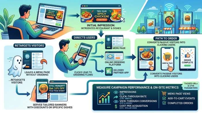 How do banner ad campaigns increase restaurant orders