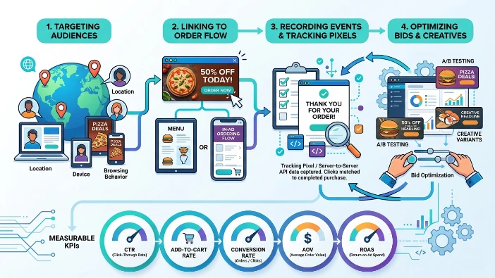 How do banner ads convert menu views into orders