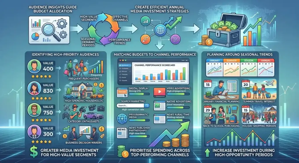 How do brands allocate budgets using audience insights