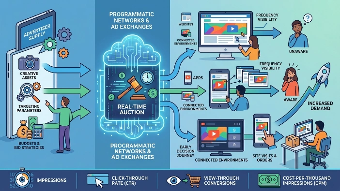 How do display campaigns function to increase demand