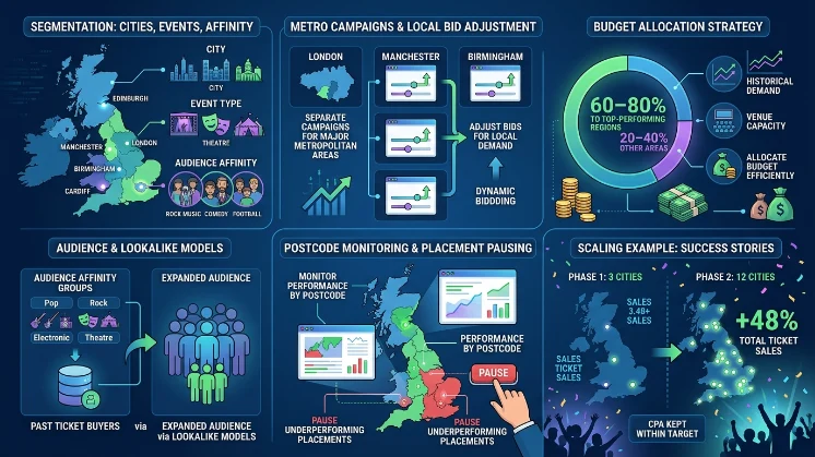 How do organisers scale campaigns across the United Kingdom