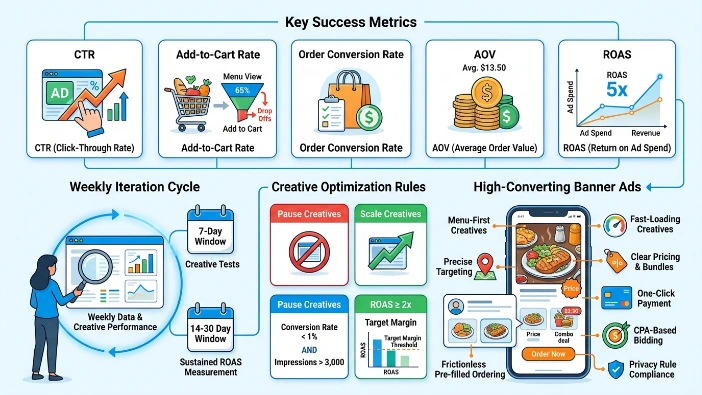 How do restaurants measure success and iterate campaigns