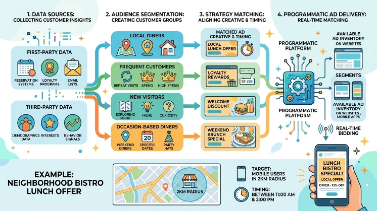 How do restaurants use audience data to target banner ads