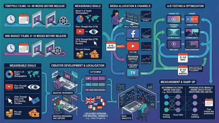 How do studios plan trailer ad campaigns