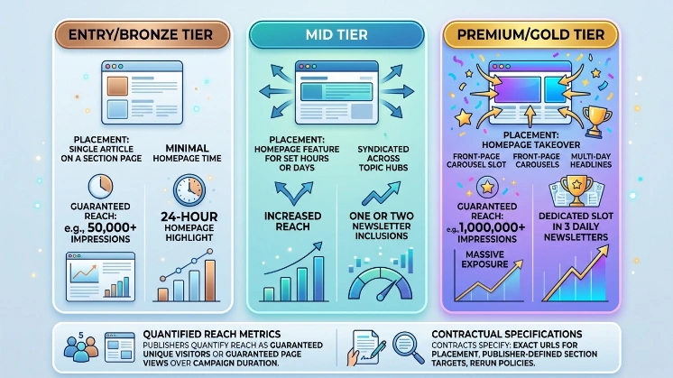 How do tiers differ in reach and placement