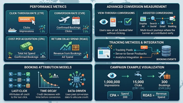 How do you measure the effectiveness of travel banner ads