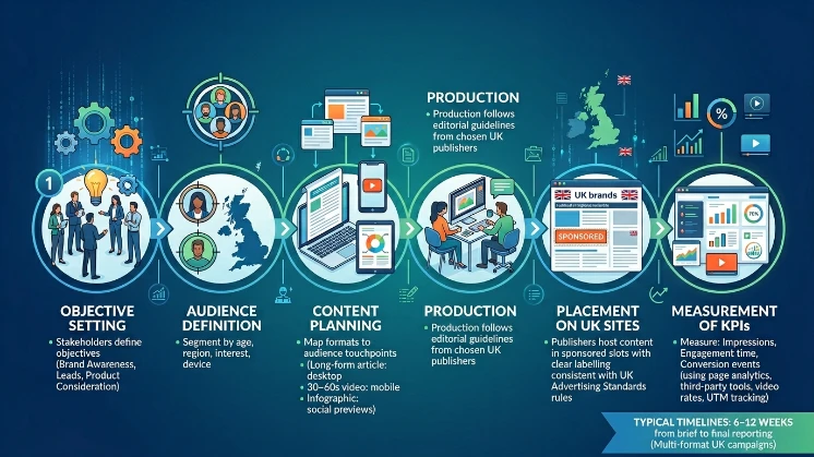 How does a multi-format sponsored campaign work in the UK