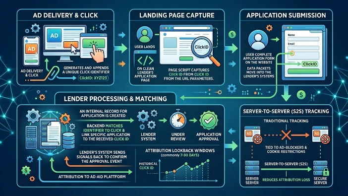 How does ad delivery connect to application approval