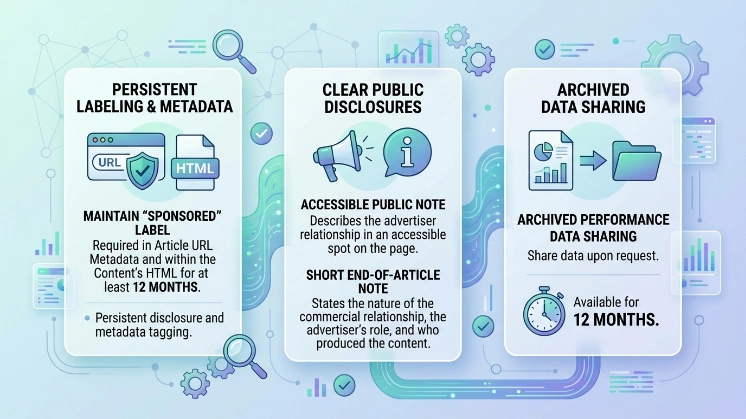 How does the brief ensure post-publication transparency