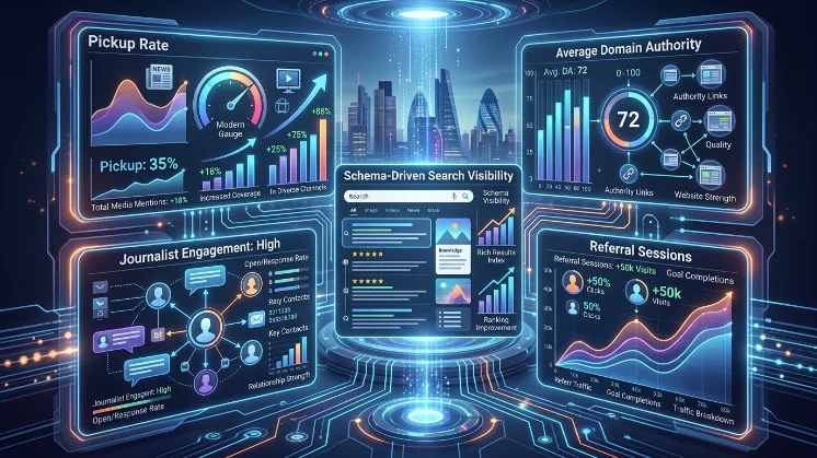 How should UK organisations measure the success of press release strategies in 2026