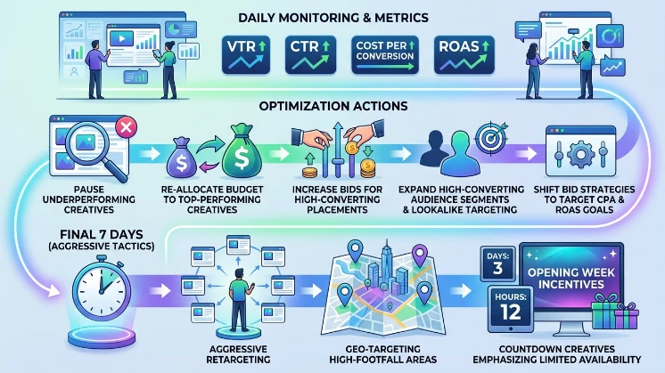 How should marketing teams optimise trailer ad campaigns during the release window