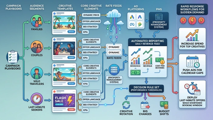 How should resorts operationalise campaigns to capture bookings quickly