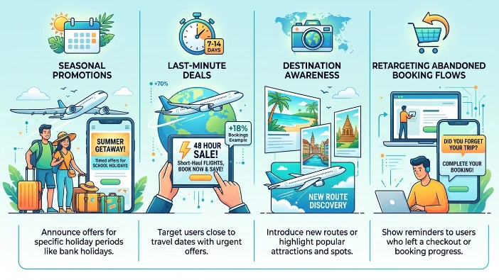 What are common use cases where banner ads drive bookings