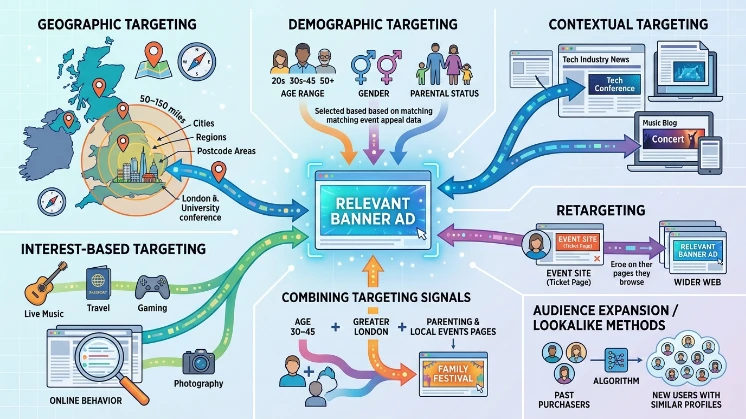 What audience targeting methods increase banner ad relevance
