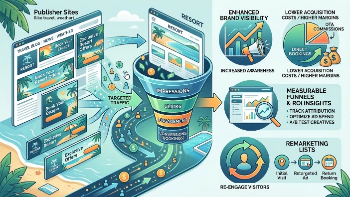 What benefits do resorts achieve from banner-ad campaigns