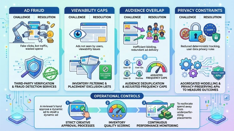 What common challenges affect display performance and how do platforms resolve them?