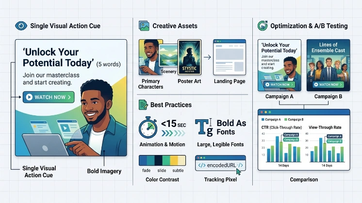 What creative elements increase engagement in banner advertising?