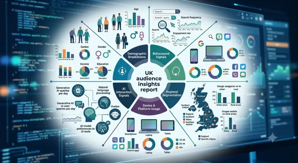What data is included in a UK audience insights report