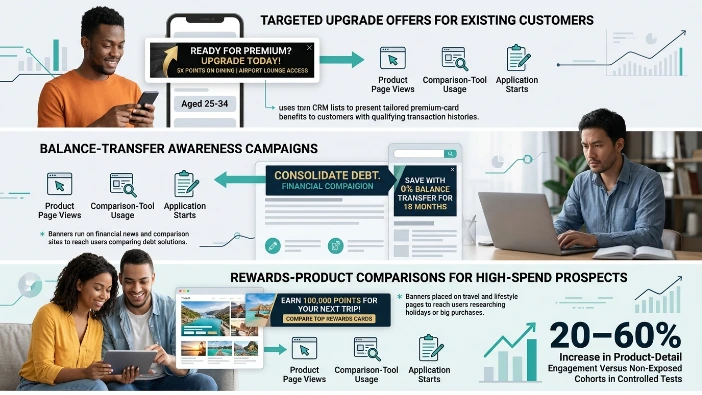 What real use cases show banner-led increases in consideration
