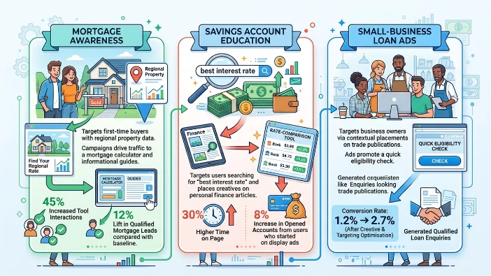 What real use cases show improved conversions from display ads