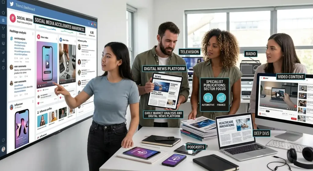 What types of media drive trend discovery most effectively