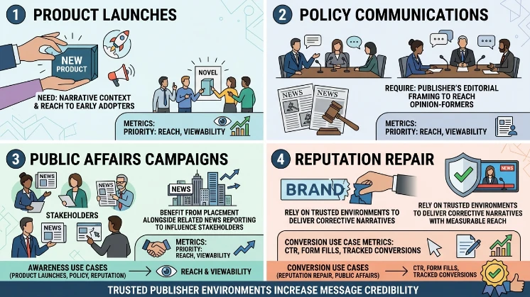 What use cases benefit most from paying for sponsored content partners